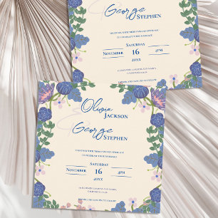 Einladung zur Hochzeit von hübschem Blauen und Lil