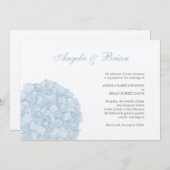 Einladung zur Hochzeit von Hydrangea (Vorne/Hinten)