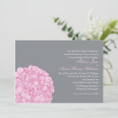 Einladung zur Hochzeit von Hydrangea (Stehend Vorderseite)