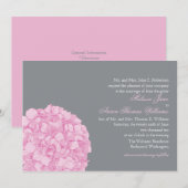 Einladung zur Hochzeit von Hydrangea (Vorne/Hinten)