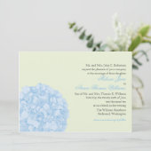Einladung zur Hochzeit von Hydrangea (Stehend Vorderseite)