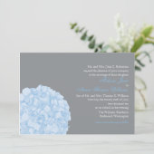 Einladung zur Hochzeit von Hydrangea (Stehend Vorderseite)