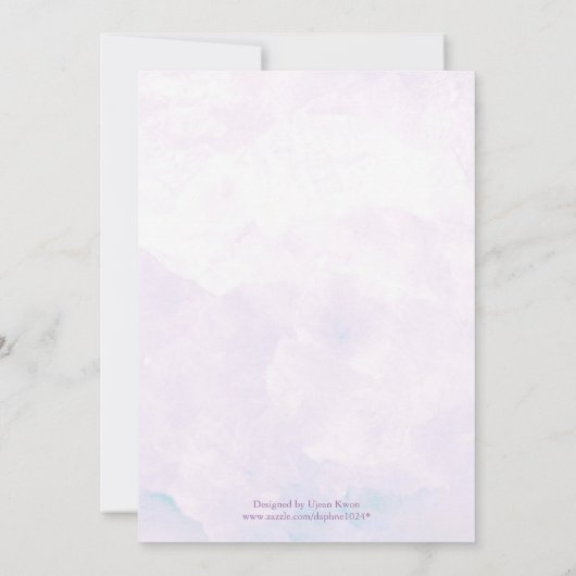 Einladung zur Hochzeit von Hydrangea (Rückseite)