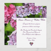 Einladung zur Hochzeit von Hydrangea (Vorne/Hinten)