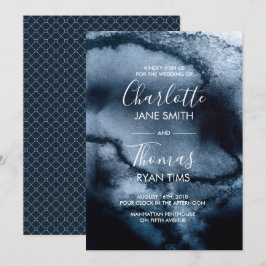 Einladung zur Hochzeit von Inky Watercolor