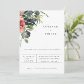 Einladung zur Hochzeit von Korallen (Stehend Vorderseite)