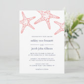 Einladung zur Hochzeit von Korallen und Seestreitk (Stehend Vorderseite)