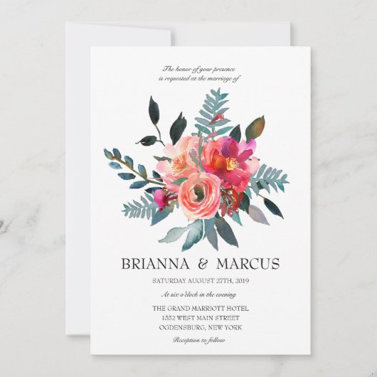 Einladung zur Hochzeit von Korallen und Seestreitk (Vorderseite)