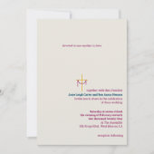 Einladung zur Hochzeit von Kreuz und Tuch (Vorderseite)