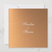 Einladung zur Hochzeit von Kupfer (Rückseite)