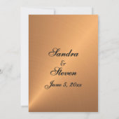 Einladung zur Hochzeit von Kupfer (Rückseite)