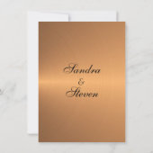 Einladung zur Hochzeit von Kupfer (Rückseite)