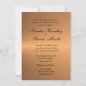 Einladung zur Hochzeit von Kupfer (Vorderseite)