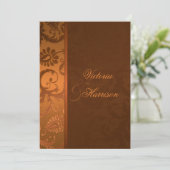 Einladung zur Hochzeit von Kupfer und Braunen Dama (Stehend Vorderseite)