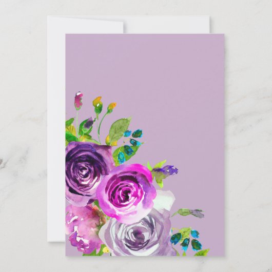 Einladung zur Hochzeit von Lavendel (Rückseite)