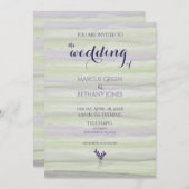 Einladung zur Hochzeit von Lavendel & Sage Waterco (Vorne/Hinten)