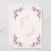 Einladung zur Hochzeit von Lavendel und Blush Rose (Rückseite)