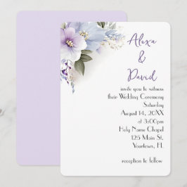 Einladung zur Hochzeit von Lavender und Blauer Flo