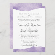 Einladung zur Hochzeit von Lavender Watercolor