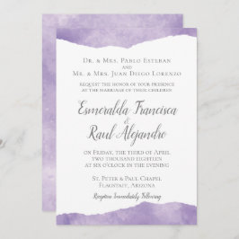 Einladung zur Hochzeit von Lavender Watercolor