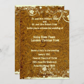 Einladung zur Hochzeit von Leder und Spitzen (Vorne/Hinten)