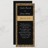 Einladung zur Hochzeit von Leopard Print Post (Vorne/Hinten)