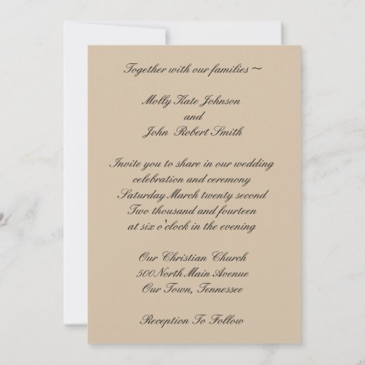 Einladung zur Hochzeit von Libellen und Libellen (Rückseite)