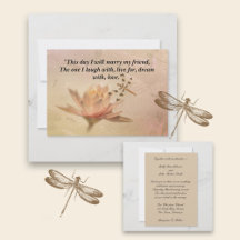 Einladung zur Hochzeit von Libellen und Libellen
