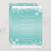 Einladung zur Hochzeit von Light Blue White Snowfl (Vorne/Hinten)
