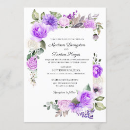 Einladung zur Hochzeit von lila Blumenfrüchten