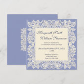 Einladung zur Hochzeit von lila Blumenzwiebeln (Vorne/Hinten)