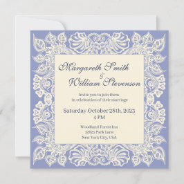 Einladung zur Hochzeit von lila Blumenzwiebeln