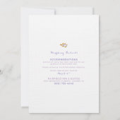 Einladung zur Hochzeit von lila und gelben Blumen (Rückseite)