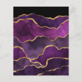 Einladung zur Hochzeit von lila und Gold Agate Flyer (Hinten)