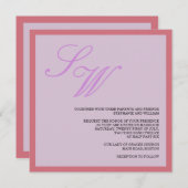 Einladung zur Hochzeit von lila und Korallen (Vorne/Hinten)