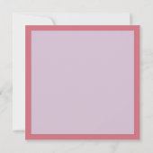 Einladung zur Hochzeit von lila und Korallen (Rückseite)