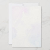 Einladung zur Hochzeit von lila Wasserfarben (Rückseite)