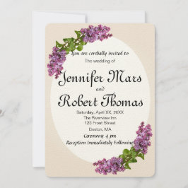 Einladung zur Hochzeit von Lilac und Creme V2