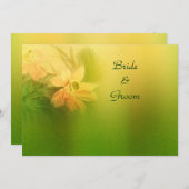 Einladung zur Hochzeit von Limonen Blumen (Vorne/Hinten)