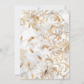 Einladung zur Hochzeit von Luxus-Gold und weißem M (Rückseite)