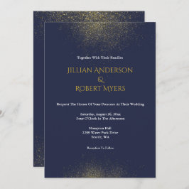 Einladung zur Hochzeit von Marine und Gold Stardus