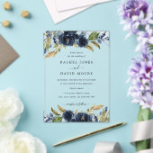 Einladung zur Hochzeit von Marineblau (In Situ (Hochzeit))