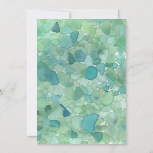 Einladung zur Hochzeit von Meerglas (Rückseite)