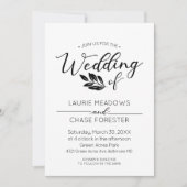 Einladung zur Hochzeit von Minimal Branch (Vorderseite)