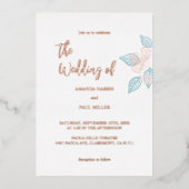 Einladung zur Hochzeit von Minimalistischem Gold/R (Vorderseite)