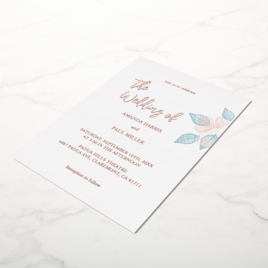 Einladung zur Hochzeit von Minimalistischem Gold/R (Gedreht)