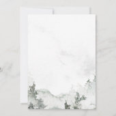 Einladung zur Hochzeit von Minimalistischem Wald (Rückseite)