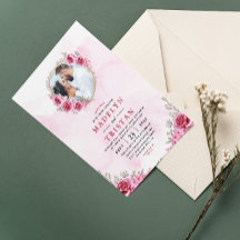 Einladung zur Hochzeit von Minimalistischen Blumen