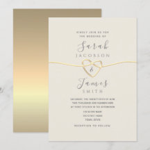 Einladung zur Hochzeit von Minimalistischen Gold S