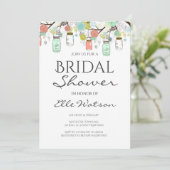 Einladung zur Hochzeit von Minze- und Korallendusc (Stehend Vorderseite)